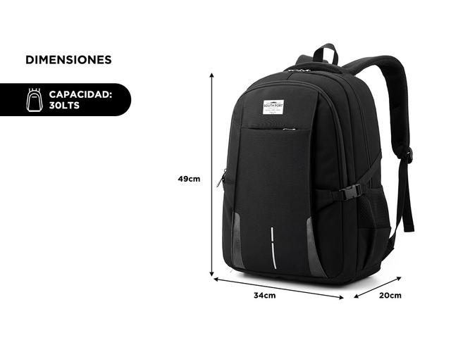 Mochila Urbana South Port Impermeable Gran Capacidad - 5