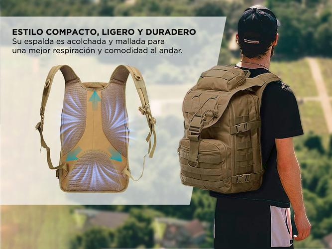 Mochila Tactica Militar 35L Gadnic Porta Notebook Compartimentos Varios - 2
