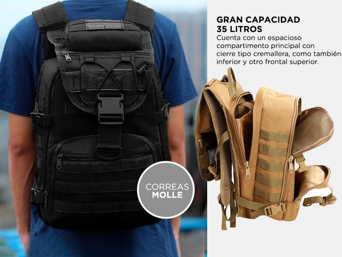 Mochila Tactica Militar 35L Gadnic Porta Notebook Compartimentos Varios - 3