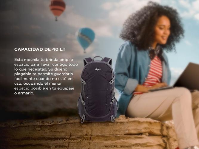 Mochila Plegable Ziyen Capacidad 40L - 2