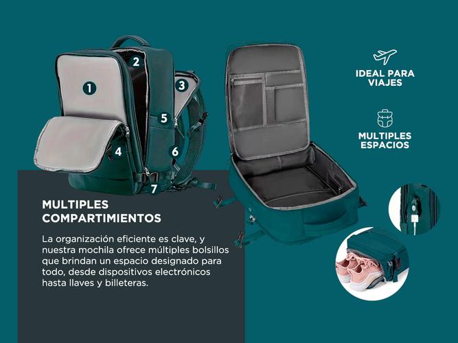 Mochila de Viaje Gadnic con Múltiples Compartimentos - 2