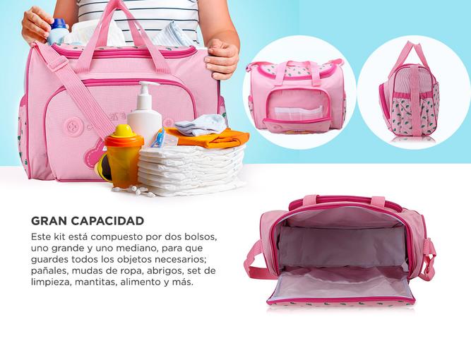 Set Bolso Maternal Gadnic MCH223 Cambiador Impermeable - 2