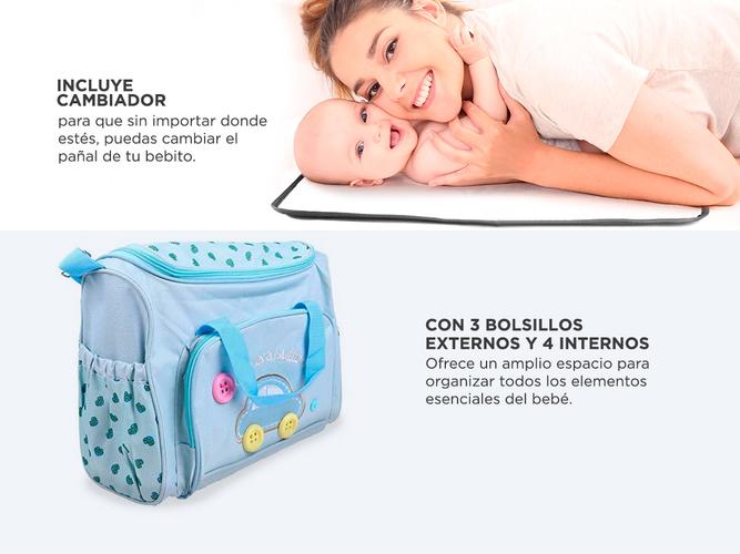 Set Bolso Maternal Gadnic MCH223 Cambiador Impermeable - 3