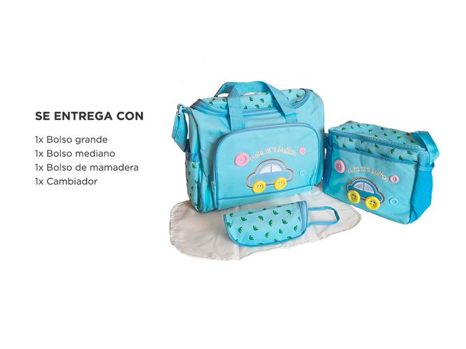 Set Bolso Maternal Gadnic MCH223 Cambiador Impermeable - 5