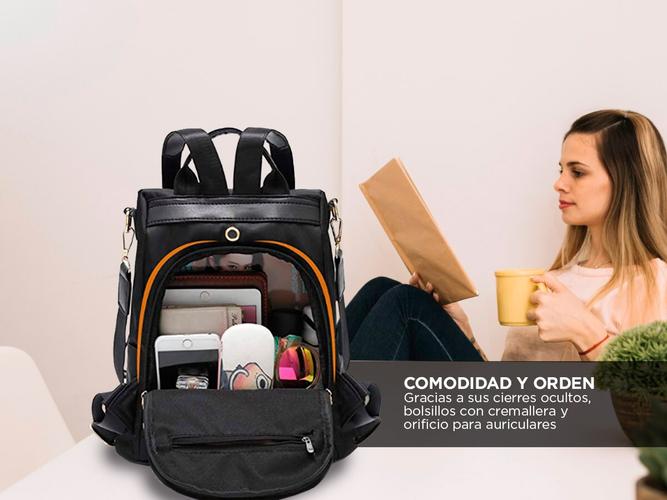 Mochila Antirobo Mujer Gadnic Impermeable 17L - 2