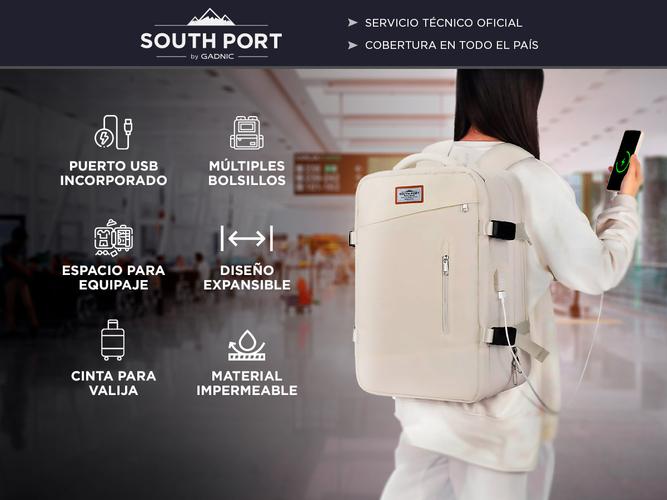 Mochila de Viaje Para Equipaje South Port MCH228 Impermeable Usado - 1