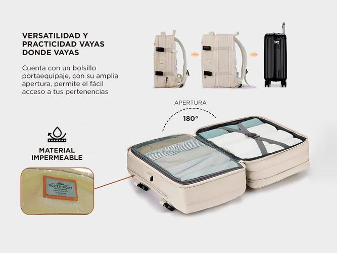 Mochila de Viaje Para Equipaje South Port MCH228 Impermeable Usado - 3
