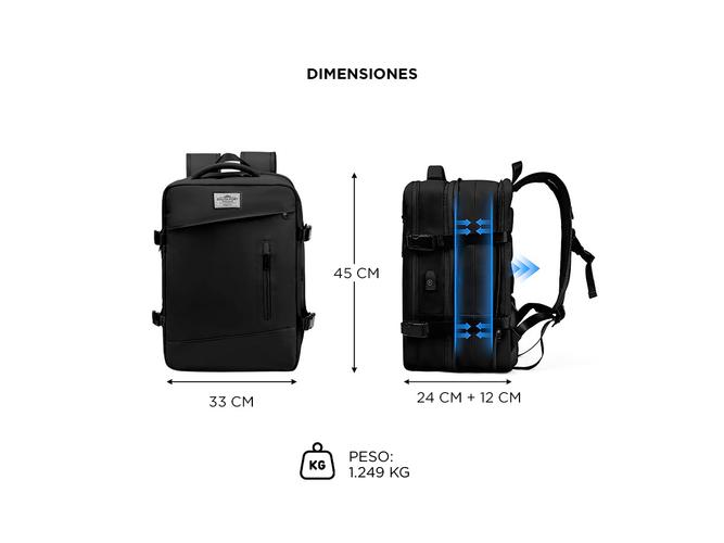Mochila de Viaje Para Equipaje South Port MCH228 Impermeable Usado - 5