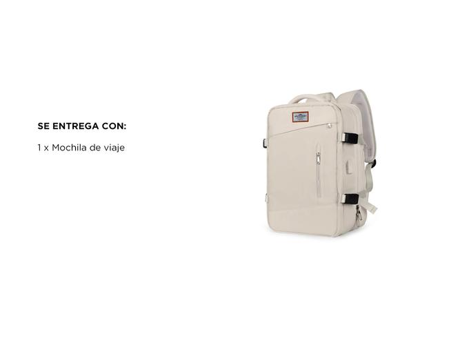 Mochila de Viaje South Port MCH228 Expansible Para Equipaje Con Puerto USB Impermeable - 6