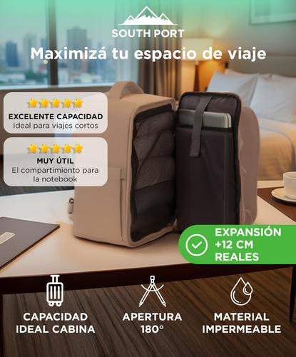 Mochila de Viaje South Port MCH228 Expansible Para Equipaje Con Puerto USB Impermeable - 1