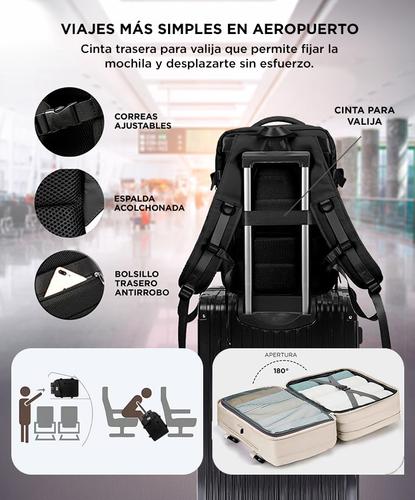 Mochila de Viaje South Port MCH228 Expansible Para Equipaje Con Puerto USB Impermeable - 4