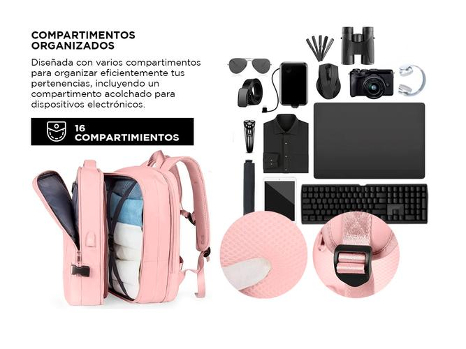 Mochila de Viaje Gadnic Expansible Impermeable  - 3