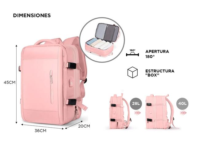 Mochila de Viaje Gadnic Expansible Impermeable  - 4