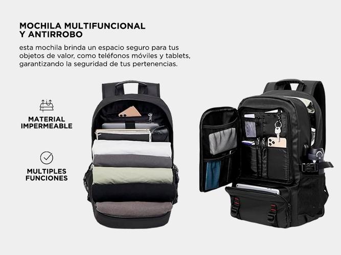 Mochila Expansible Gadnic De Viaje Impermeable - 3