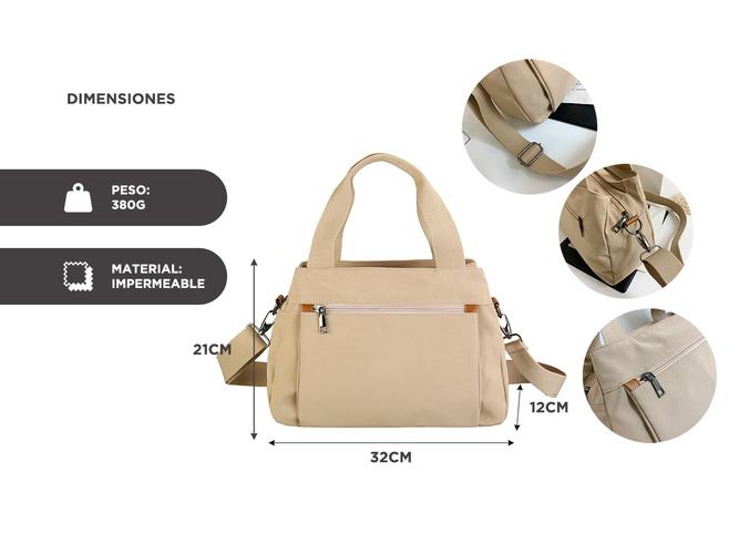 Cartera Bandolera De Mujer South Port Bolso de Hombro - 3