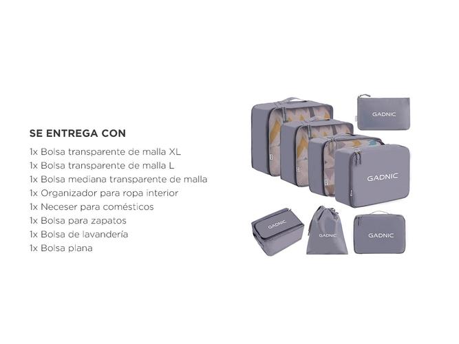 Set Organizadores de Viajes Gadnic 8 Piezas Ropa Zapatos Neceser - 5