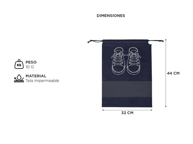 Kit x10 Bolsas de Viaje Gadnic Para Zapatos Impermeable - 3