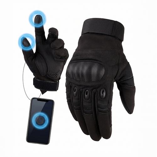 Guantes Para Moto Street Pro Con Protección Y Dedo Táctil Palma Con Grip - 0