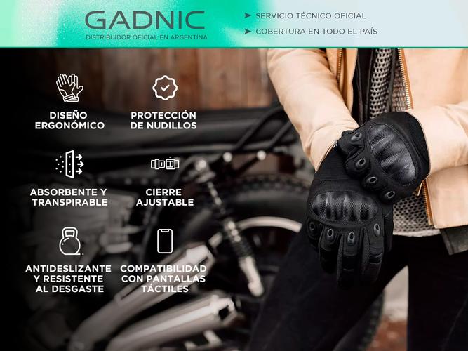 Guantes Para Moto Street Pro Con Protección Y Dedo Táctil Palma Con Grip - 1