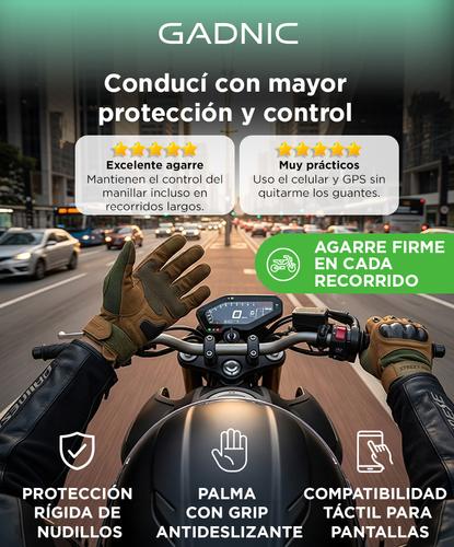 Guantes Para Moto Street Pro Con Protección Y Dedo Táctil Palma Con Grip - 1