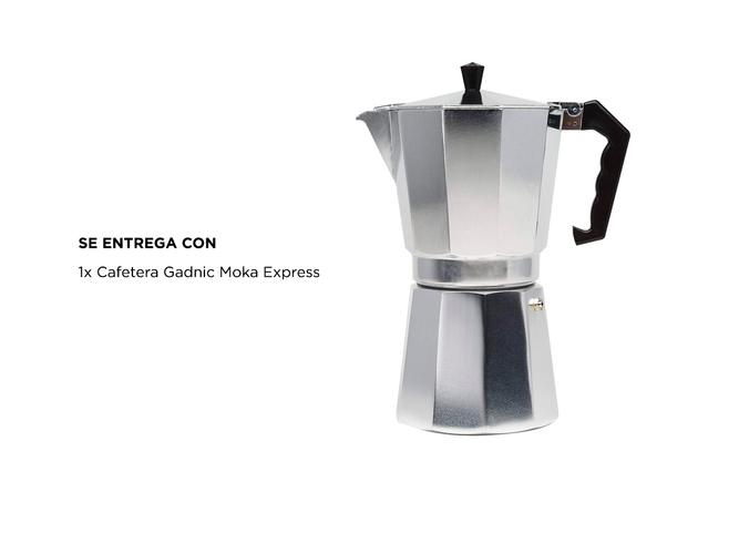 Cafetera Gadnic Moka Express manual plateada italiano - 5