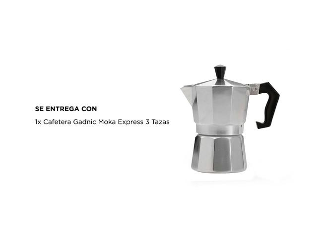 Cafetera Gadnic Moka Express manual plateada italiano  3 Tazas - 5