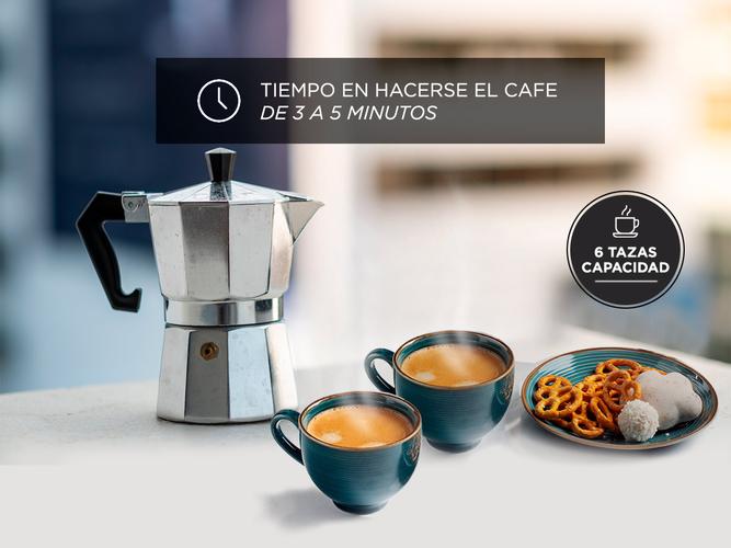  Cafetera De Aluminio Gadnic Moka Café Espresso 6 pocillos - 3