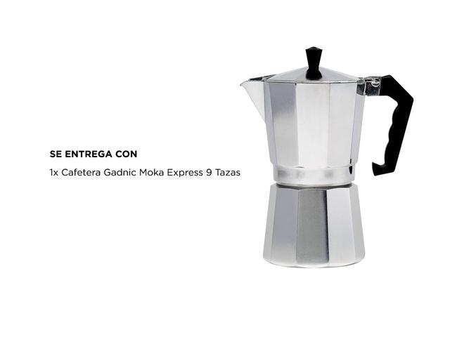 Cafetera Gadnic Moka Express manual plateada italiano  9 Tazas - 5