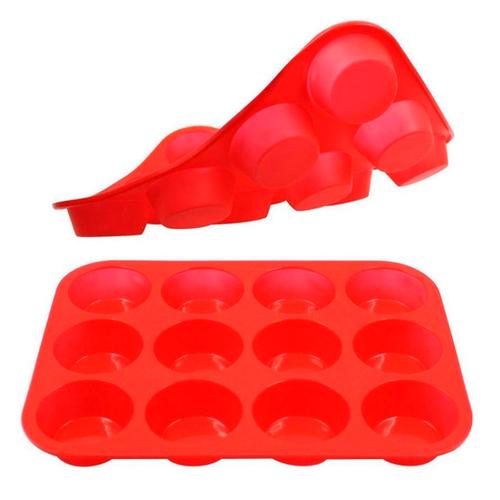 Molde de Silicona Gadnic x12 Cupcakes Frio Calor  - 0