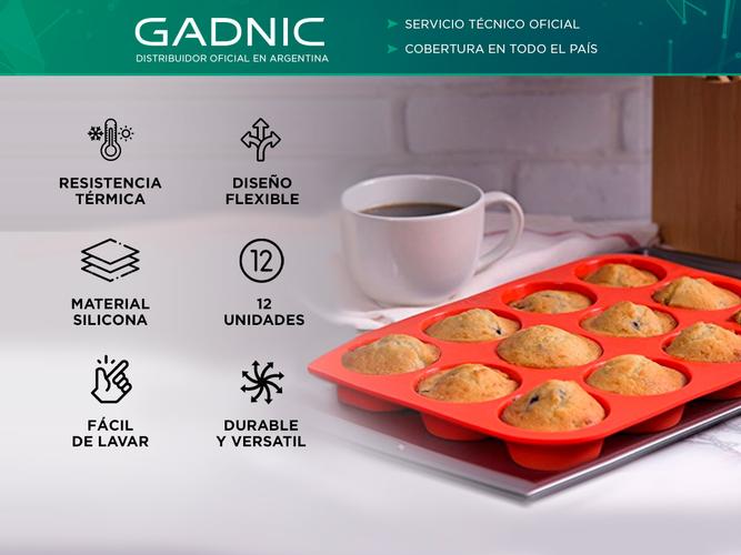 Molde de Silicona Gadnic x12 Cupcakes Frio Calor  - 1