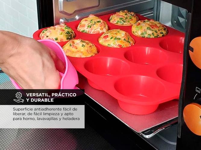 Molde de Silicona Gadnic x12 Cupcakes Frio Calor  - 2