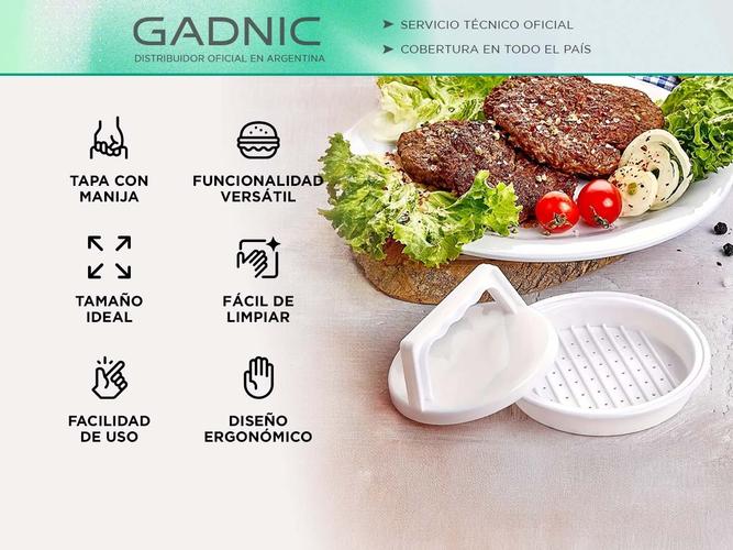 Molde para Hamburguesas Caseras Gadnic Prensa  con Tapa y Manija - 1