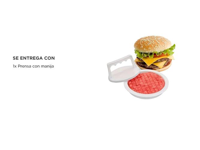 Molde para Hamburguesas Caseras Gadnic Prensa  con Tapa y Manija - 4
