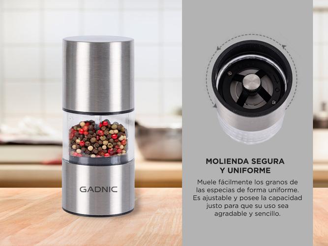  Molinillo Manual Gourmet Pimentero y Salero Acero Inoxidable - 4