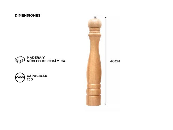 Molinillo de pimienta Gadnic Madera y cerámica - 4