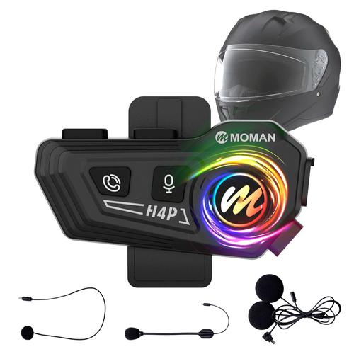 Auriculares Casco Moto Moman RS-H4P Reducción Ruido Bluetooth Resistente Al Agua  - 0