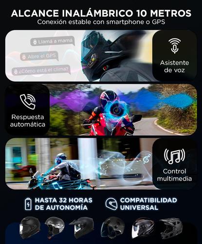 Auriculares Casco Moto Moman RS-H4P Reducción Ruido Bluetooth Resistente Al Agua  - 2