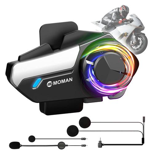 Intercomunicador Moto Moman H2S 25h Batería 1000m Cancelación Ruido Impermeable  - 0