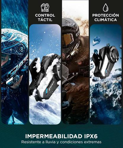 Intercomunicador Moto Moman H2S 25h Batería 1000m Cancelación Ruido Impermeable  - 4