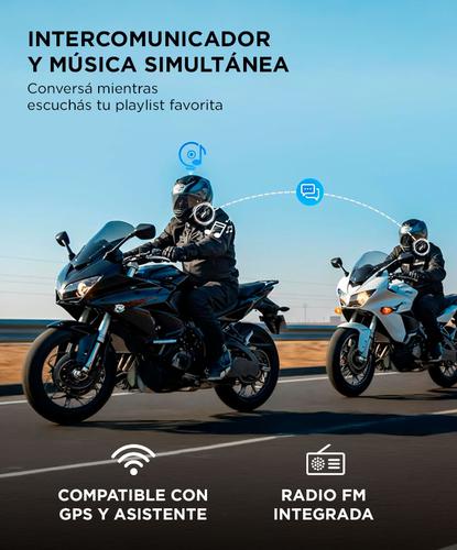 Set x 2 Intercomunicadores Moto Moman H2S 1000m Cancelación Activa IPX6 - 3