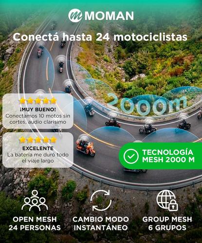 Intercomunicador Moto Moman CP-X Cancelacion de ruido Activo 2000mts rango 24 Personas - 1