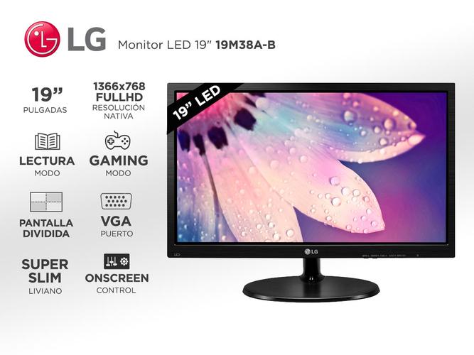 Monitor Lg 19” M38A Flat HD 16:9 60Hz Vga - 1