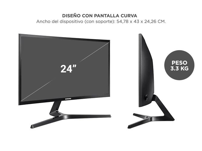 Monitor Samsung 24” RG50 Curve 144Hz Gamer FHD Hdmi LC24RG50FQLX - 5