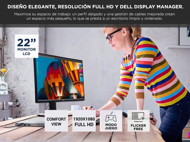 Monitor Dell 22 E2220H Full Hd Led Display Port  - 2