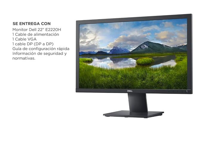 Monitor Dell 22 E2220H Full Hd Led Display Port  - 6