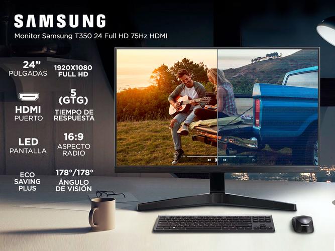 Monitor Samsung T350 24 Full HD 75Hz HDMI - 1