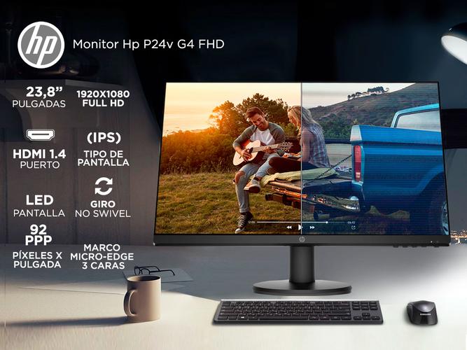 Monitor Led 24 Full Hd Hp P24v G4 Ips 60hz Hdmi Vga - 1