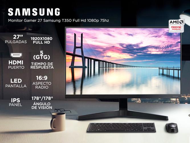 Monitor Gamer 27 Samsung T350 Full Hd 1080p 75hz - 1