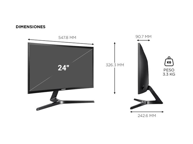 Monitor Samsung 24” RG50 Curve 144Hz Gamer FHD 16:9 Hdmi  - 5