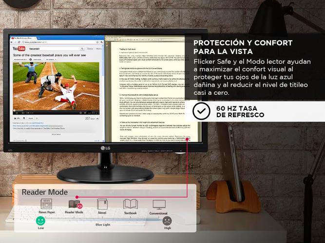 Monitor Lg 19” M38A Flat HD 169 60Hz Vga - 2